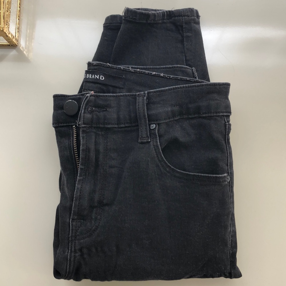 Black High Rose cropped skinny jeans